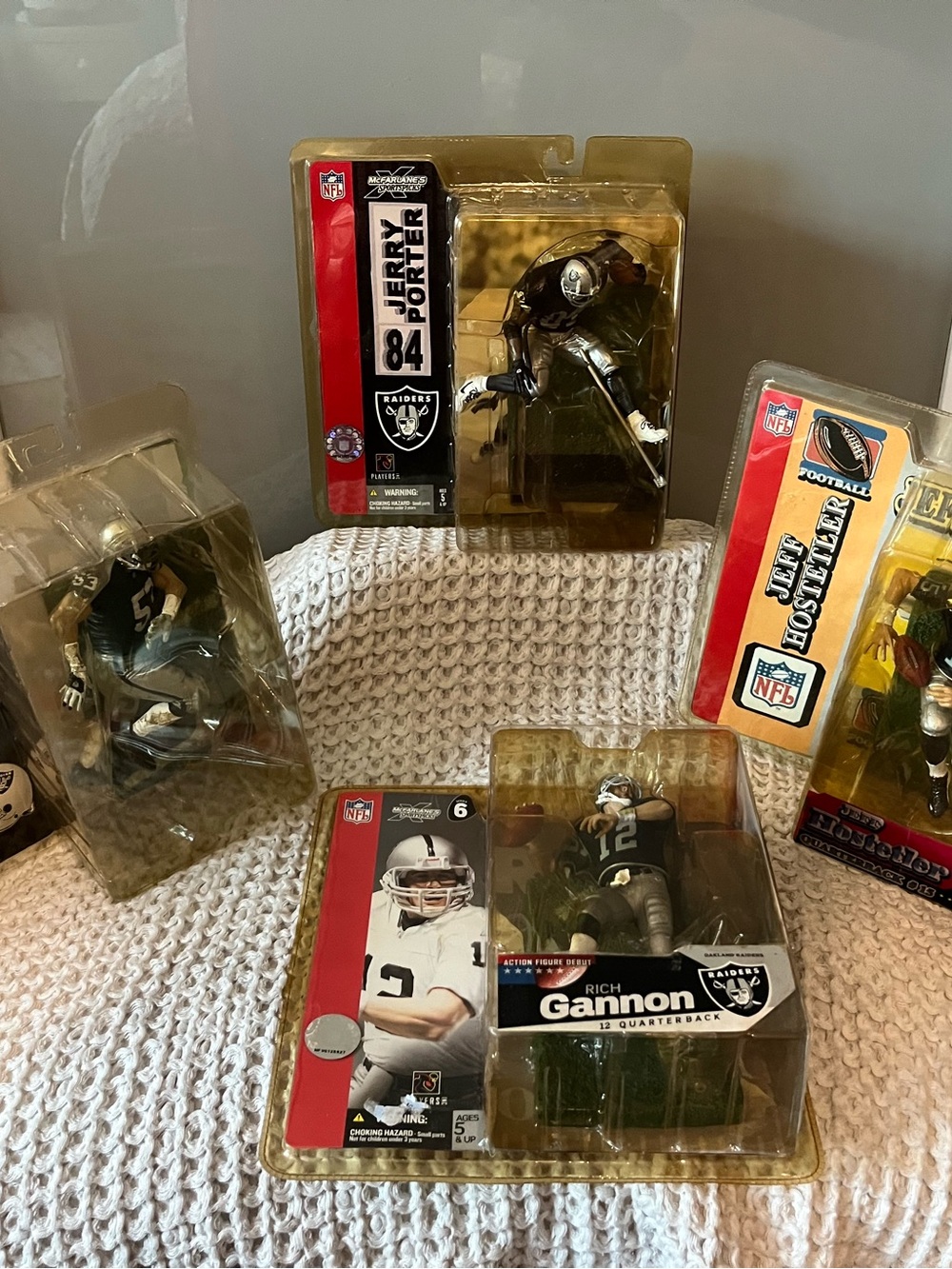 McFarlane NFL Oakland Raiders Jeff Hostetler, Romanowski, Gannon & Porter  426